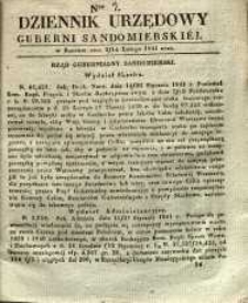 Dziennik Urzędowy Gubernii Sandomierskiej, 1841, nr 7