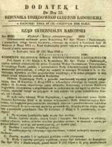 Dziennik Urzędowy Gubernii Radomskiej, 1850, nr 25, dod. I