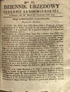 Dziennik Urzędowy Gubernii Sandomierskiej, 1841, nr 15