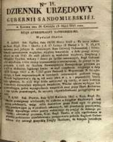Dziennik Urzędowy Gubernii Sandomierskiej, 1841, nr 18