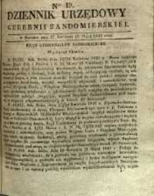 Dziennik Urzędowy Gubernii Sandomierskiej, 1841, nr 19