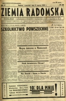 Ziemia Radomska, 1933, R. 6, nr 56