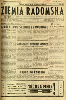 Ziemia Radomska, 1933, R. 6, nr 57