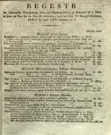 Regestr do Dziennika Urzędowego Gubernii Sandomierskiej za Kwartał II r. 1841 to jest: od Nru 14 do Nru 26 włącznie, czyli od dnia 4 Kwietnia 1841 r. do dnia 27 Czerwca r. t.
