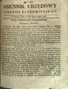Dziennik Urzędowy Gubernii Sandomierskiej, 1841, nr 29