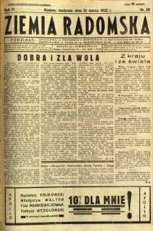 Ziemia Radomska, 1933, R. 6, nr 59
