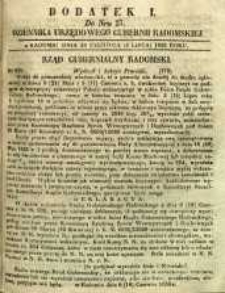 Dziennik Urzędowy Gubernii Radomskiej, 1850, nr 27, dod. I