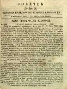 Dziennik Urzędowy Gubernii Radomskiej, 1850, nr 28, dod.