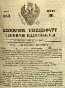Dziennik Urzędowy Gubernii Radomskiej, 1850, nr 30