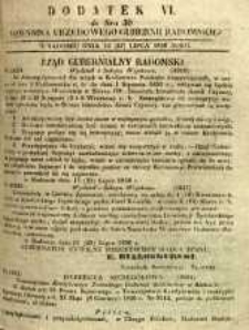 Dziennik Urzędowy Gubernii Radomskiej, 1850, nr 30, dod. VI