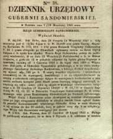 Dziennik Urzędowy Gubernii Sandomierskiej, 1841, nr 38