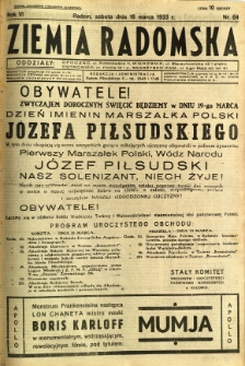 Ziemia Radomska, 1933, R. 6, nr 64