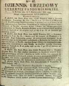 Dziennik Urzędowy Gubernii Sandomierskiej, 1841, nr 42
