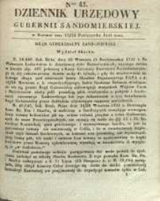 Dziennik Urzędowy Gubernii Sandomierskiej, 1841, nr 43