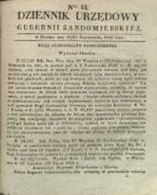 Dziennik Urzędowy Gubernii Sandomierskiej, 1841, nr 44