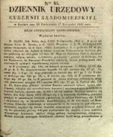 Dziennik Urzędowy Gubernii Sandomierskiej, 1841, nr 45