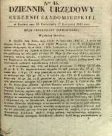 Dziennik Urzędowy Gubernii Sandomierskiej, 1841, nr 45