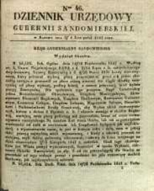 Dziennik Urzędowy Gubernii Sandomierskiej, 1841, nr 46