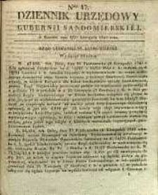 Dziennik Urzędowy Gubernii Sandomierskiej, 1841, nr 47