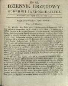 Dziennik Urzędowy Gubernii Sandomierskiej, 1841, nr 48