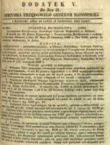 Dziennik Urzędowy Gubernii Radomskiej, 1850, nr 31, dod. V