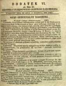 Dziennik Urzędowy Gubernii Radomskiej, 1850, nr 31, dod. VI