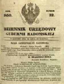 Dziennik Urzędowy Gubernii Radomskiej, 1850, nr 32