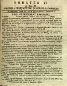 Dziennik Urzędowy Gubernii Radomskiej, 1850, nr 32, dod. VI