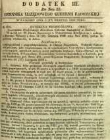Dziennik Urzędowy Gubernii Radomskiej, 1850, nr 33, dod. III