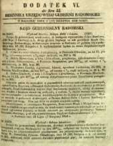 Dziennik Urzędowy Gubernii Radomskiej, 1850, nr 33, dod. VI