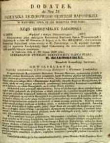 Dziennik Urzędowy Gubernii Radomskiej, 1850, nr 34, dod.