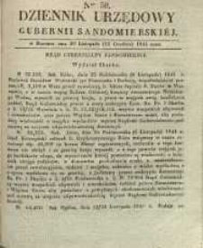 Dziennik Urzędowy Gubernii Sandomierskiej, 1841, nr 50