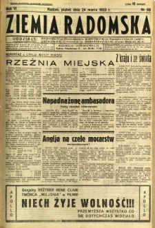 Ziemia Radomska, 1933, R. 6, nr 69