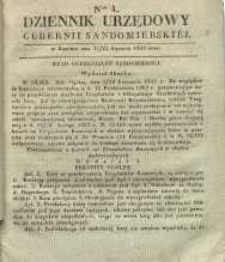 Dziennik Urzędowy Gubernii Sandomierskiej, 1842, nr 4