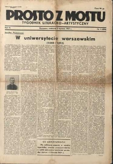 Prosto z Mostu : Tygodnik literacko-artystyczny, 1937, R. 3, nr 1