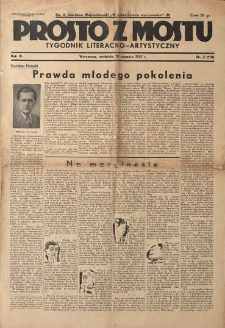 Prosto z Mostu : Tygodnik literacko-artystyczny, 1937, R. 3, nr 2