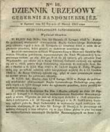 Dziennik Urzędowy Gubernii Sandomierskiej, 1842, nr 10