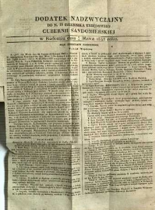 Dziennik Urzędowy Gubernii Sandomierskiej, 1842, nr 11, dod.