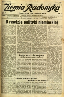 Ziemia Radomska, 1933, R. 6, nr 78