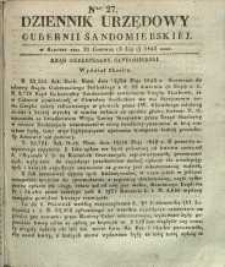 Dziennik Urzędowy Gubernii Sandomierskiej, 1842, nr 27