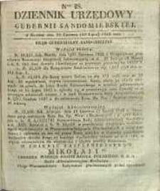 Dziennik Urzędowy Gubernii Sandomierskiej, 1842, nr 28