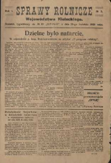 Sprawy Rolnicze, 1929, R. 1, nr 3