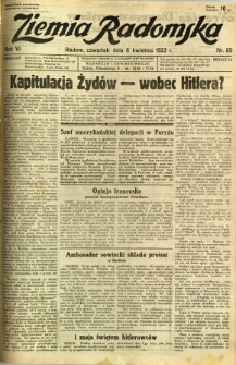 Ziemia Radomska, 1933, R. 6, nr 80