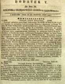 Dziennik Urzędowy Gubernii Radomskiej, 1850, nr 34, dod. V