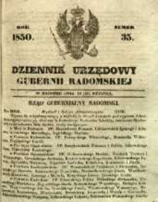 Dziennik Urzędowy Gubernii Radomskiej, 1850, nr 35