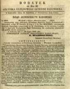 Dziennik Urzędowy Gubernii Radomskiej, 1850, nr 36, dod.