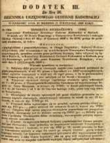Dziennik Urzędowy Gubernii Radomskiej, 1850, nr 36, dod. III