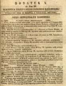 Dziennik Urzędowy Gubernii Radomskiej, 1850, nr 36, dod. V