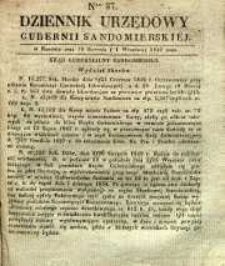 Dziennik Urzędowy Gubernii Sandomierskiej, 1842, nr 37