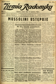Ziemia Radomska, 1933, R. 6, nr 85